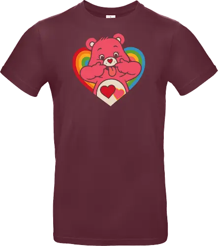 Cute Grumpy Heart  with Rainbow Heart Art Print