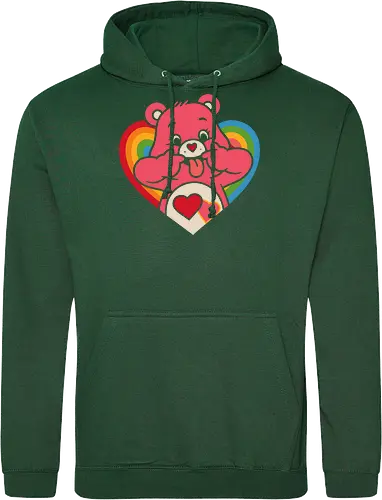 Cute Grumpy Heart  with Rainbow Heart Art Print
