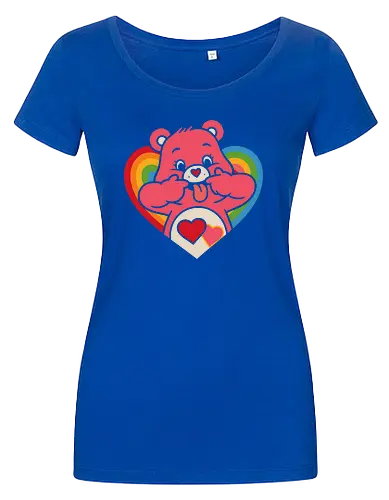 Cute Grumpy Heart  with Rainbow Heart Art Print