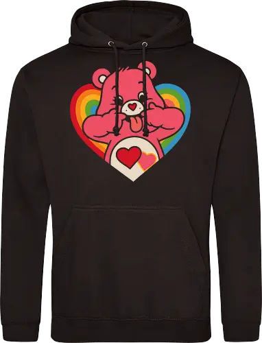 Cute Grumpy Heart  with Rainbow Heart Art Print