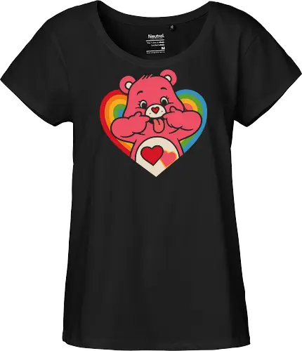 Cute Grumpy Heart  with Rainbow Heart Art Print