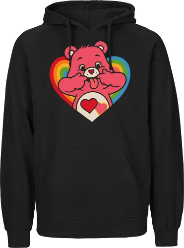 Cute Grumpy Heart  with Rainbow Heart Art Print