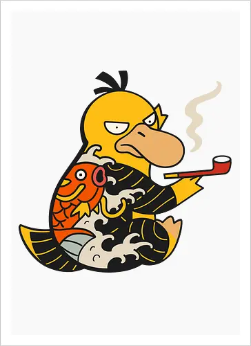 Psyduck Japanese Yakuza Tattoo Pop Culture Art