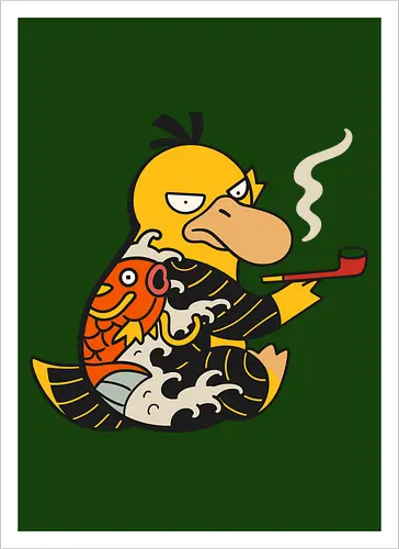 Psyduck Japanese Yakuza Tattoo Pop Culture Art