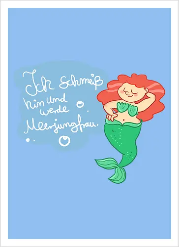 Ich schmeiß hin und werde Meerjungfrau - Meerjungfrau, Comic - Artprint