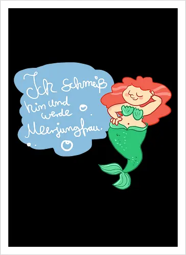 Ich schmeiß hin und werde Meerjungfrau - Meerjungfrau, Comic - Artprint