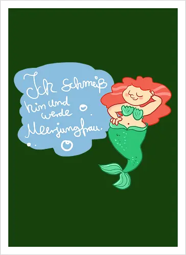 Ich schmeiß hin und werde Meerjungfrau - Meerjungfrau, Comic - Artprint