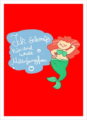 Ich schmeiß hin und werde Meerjungfrau - Meerjungfrau, Comic - Artprint