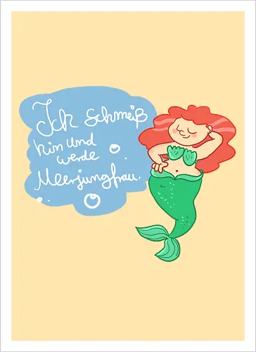 Ich schmeiß hin und werde Meerjungfrau - Meerjungfrau, Comic - Artprint
