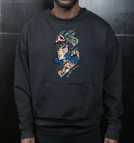  Inosuke Hashibira Unmasked Slayer Anime Art