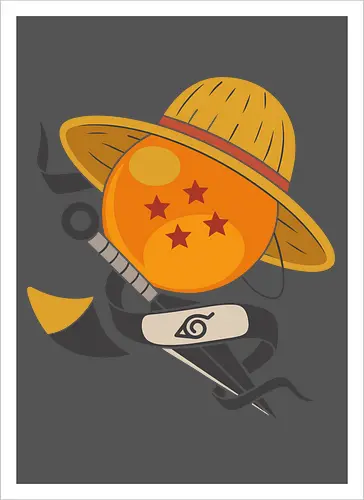 Anime Crossover Dragon Pirate Shinobi Mashup Art
