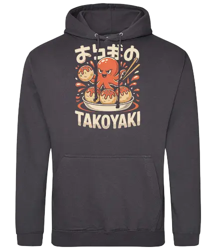 Cute Octopus Takoyaki Japanese Food Art - Takoyaki, octopus, Japanese food, street food, kawaii, cute octopus, food art, Japanese cuisine, food lover, foodie, anime, manga, fun art, unique gift, seafood, Japan, kitchen decor, funny food, Takoyaki art, anime food - Standard Hoodie