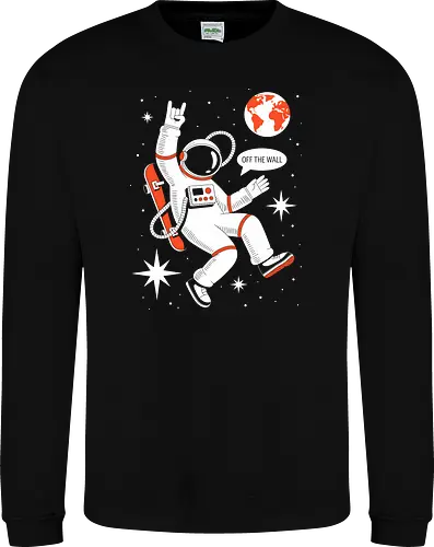 Skateboard Astronaut Space Humor Art