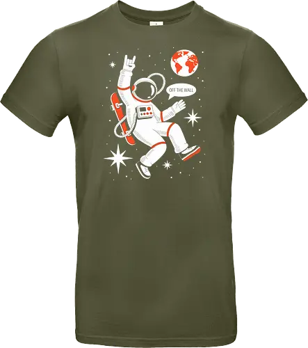 Skateboard Astronaut Space Humor Art