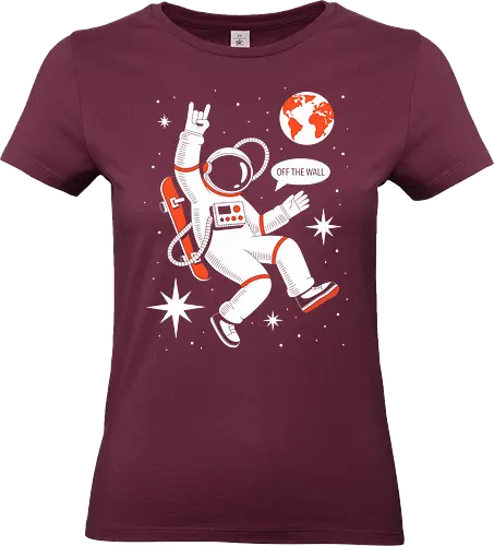 Skateboard Astronaut Space Humor Art