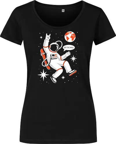 Skateboard Astronaut Space Humor Art