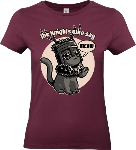 Black Cat Movie Knight - Pop Culture, Black Knight, Knight, king arthur, medieval, movie, cult movie, comedy, British, parody, Cult Films, cat, black cat - Standard T-Shirt (Women)