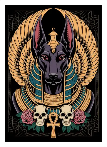 Anubis Egyptian Canine Portrait
