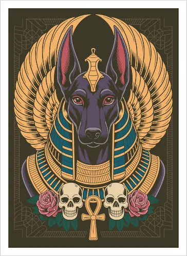 Anubis Egyptian Canine Portrait