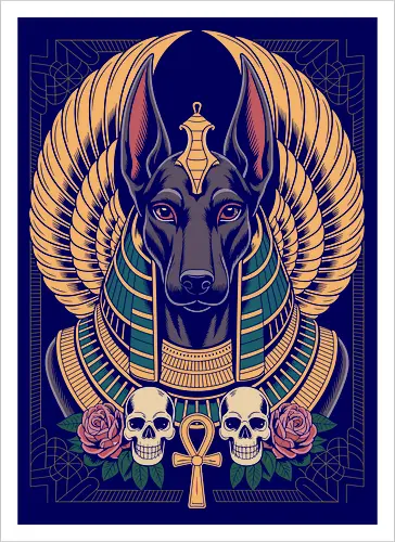 Anubis Egyptian Canine Portrait