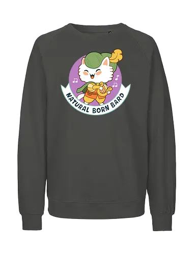 RPG Cats - Natural Born Bard - RPGArt, FantasyIllustration, DungeonCrawl, CuteFantasy, rpg, Pen and Paper, Katzen, fantasy katzen, Pen and paper, RPG, gaming, fantasy, D20, 20 sided dice, character classes, rollenspiel, rpg, rpg katzen - Fairtrade Sweatshirt