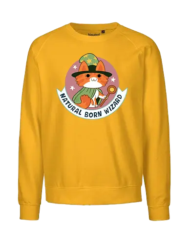 RPG Cats - Natural Born Wizard - RPGArt, FantasyIllustration, DungeonCrawl, CuteFantasy, rpg, Pen and Paper, Katzen, fantasy katzen, Pen and paper, RPG, gaming, fantasy, D20, 20 sided dice, character classes, rollenspiel, rpg, rpg katzen - Fairtrade Sweatshirt