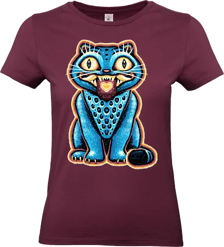 Embroidered Cat - Movie, hunter, demons, superstars, tiger, animal, cute, animation, animated - Standard T-Shirt (Women)