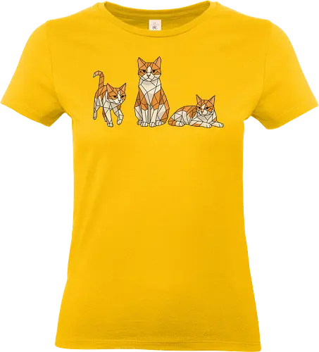 3 mal Milow - Smilow, Twitch, Streamer, Katze, Polygon - Standard T-Shirt (Women)