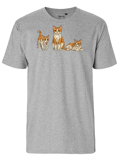 3 mal Milow - Smilow, Twitch, Streamer, Katze, Polygon - Fairtrade T-Shirt