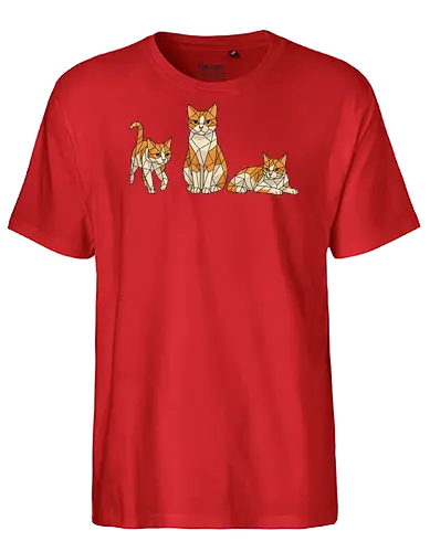3 mal Milow - Smilow, Twitch, Streamer, Katze, Polygon - Fairtrade T-Shirt