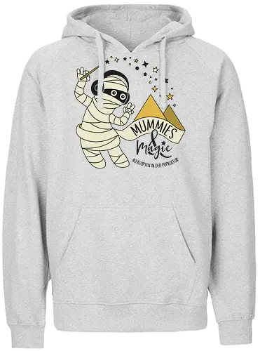Logo Mummies & Magic (Front) - Nilpferd, Krokodil, Mumie, Ägypten, Podcast, Pyramide - Fairtrade Hoodie