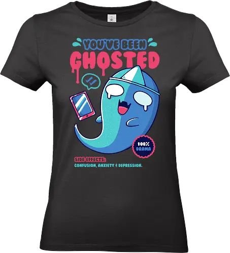 GHOSTED - ghost, halloween, cute, kawaii, joke, ghosted, funny - Standard T-Shirt (Women)