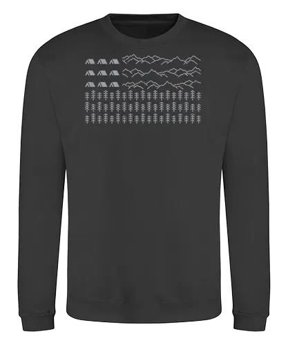 american adventure flag  - adventure, outdoor, hiking, camping, mountain, jungle, forest, flag, hobby - Sweatshirt