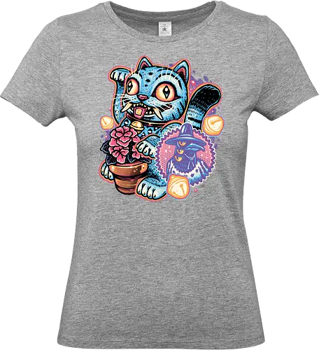 Blue Tiger of Prosperity - Movie, hunter, demons, luck, prosperity, tiger, animal, cute, animation, animated - Standard T-Shirt (Women)
