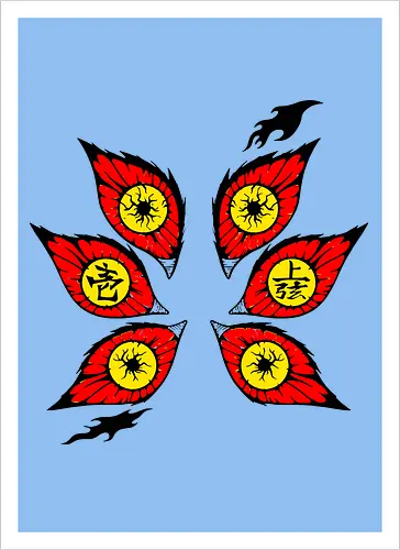 Slayer Upper Moons Eyes Anime Art Print