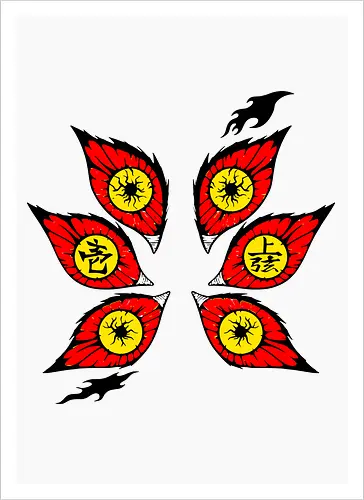 Slayer Upper Moons Eyes Anime Art Print