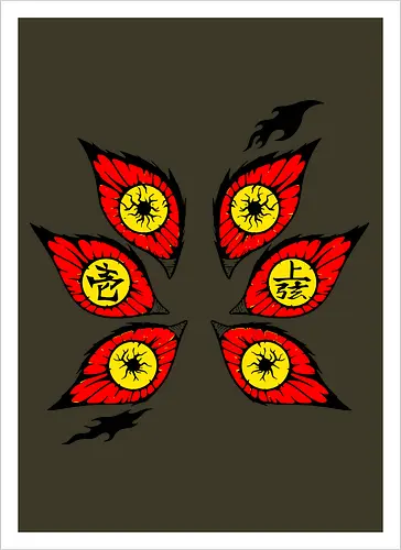 Slayer Upper Moons Eyes Anime Art Print