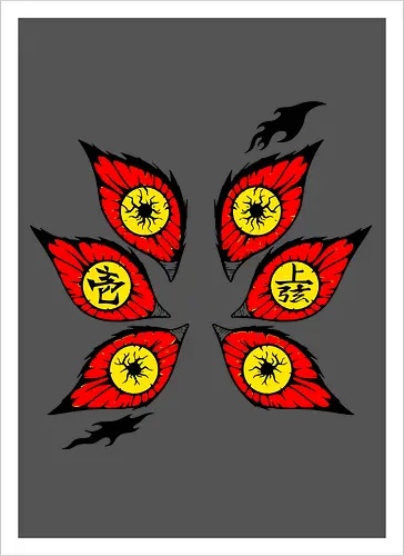 Slayer Upper Moons Eyes Anime Art Print