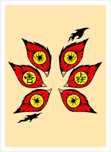 Slayer Upper Moons Eyes Anime Art Print