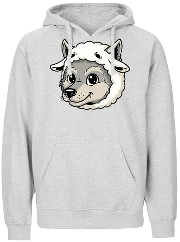 Cute but Dangerous - wolf in sheep’s clothing, cute wolf art, funny wolf design, dangerous but cute, kawaii wolf illustration, cartoon wolf design, dark humor art, ironic animal art, bold graphic design, unique t-shirt print, POD design wolf, retro cartoon animal, clever illustration, funny predator prey art, stylish wolf art, sheep disguise wolf, humor animal design, alternative art print, wolf lover gift, bold streetwear wolf - Fairtrade Hoodie