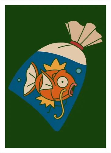 Fish in a Bag Splash Pocket Anime Art