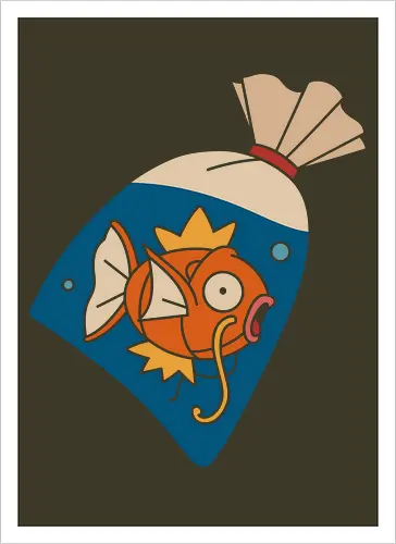 Fish in a Bag Splash Pocket Anime Art