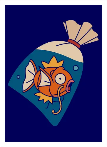 Fish in a Bag Splash Pocket Anime Art