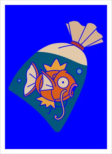 Fish in a Bag Splash Pocket Anime Art