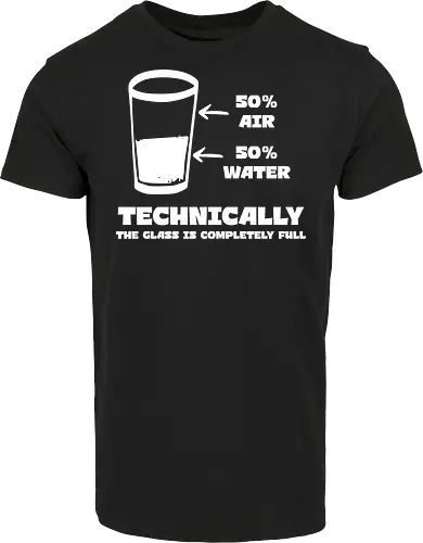 Technisch gesehen ist das Glas komplett voll – Lustiges Motiv
