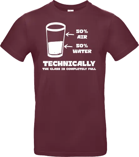 Technisch gesehen ist das Glas komplett voll – Lustiges Motiv
