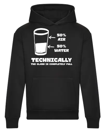 Technisch gesehen ist das Glas komplett voll – Lustiges Motiv