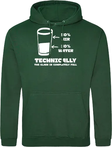 Technisch gesehen ist das Glas komplett voll – Lustiges Motiv