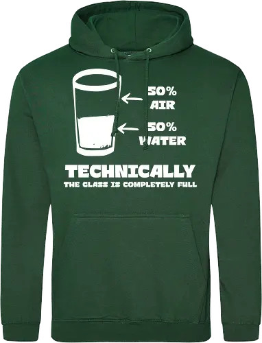 Technisch gesehen ist das Glas komplett voll – Lustiges Motiv