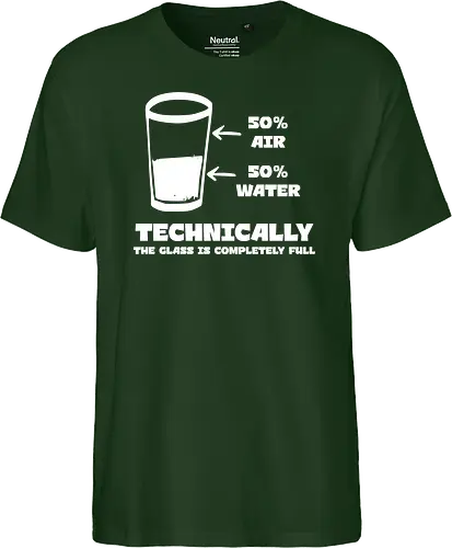 Technisch gesehen ist das Glas komplett voll – Lustiges Motiv
